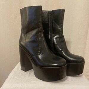 JEFFREY CAMPBELL BLACK PLATFORM BOOTIES